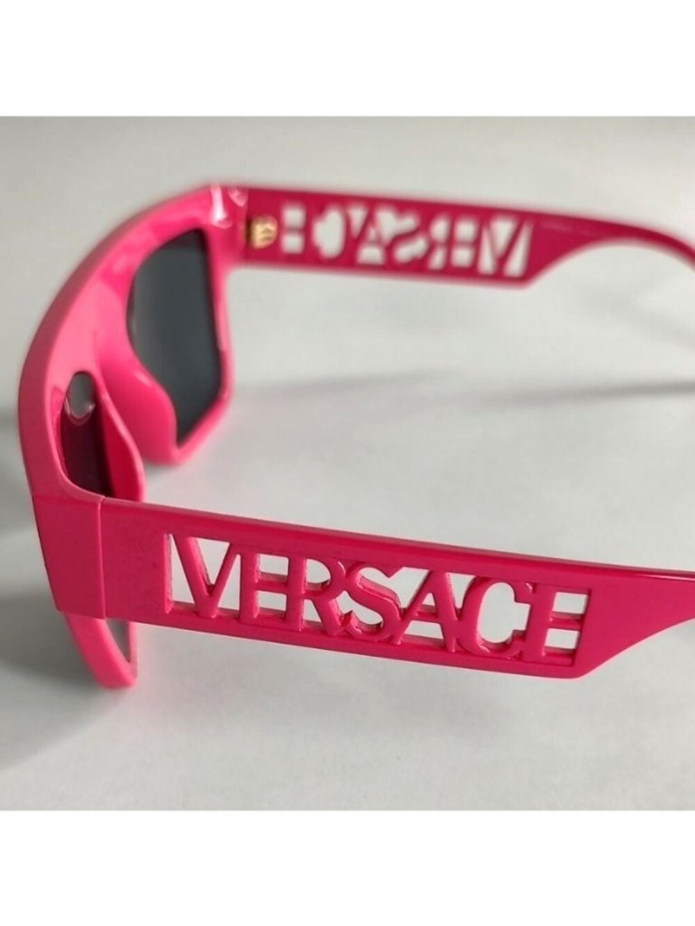 VERSACE VE4430 536787 Fuxia Pink Rectangular Logo Spell Out - Picture 4 of 11